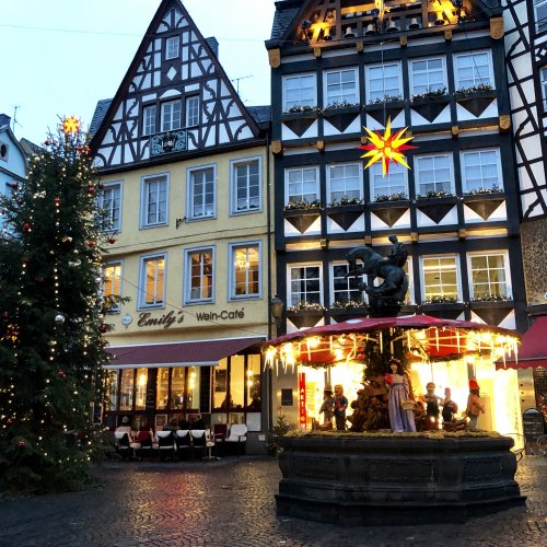 Downtown Cochem at Christmas time.  Unfortunately it was raining.